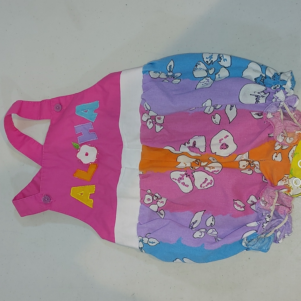 Vtg 'Ispo Kids' Baby Girl Summer Romper size 18 months